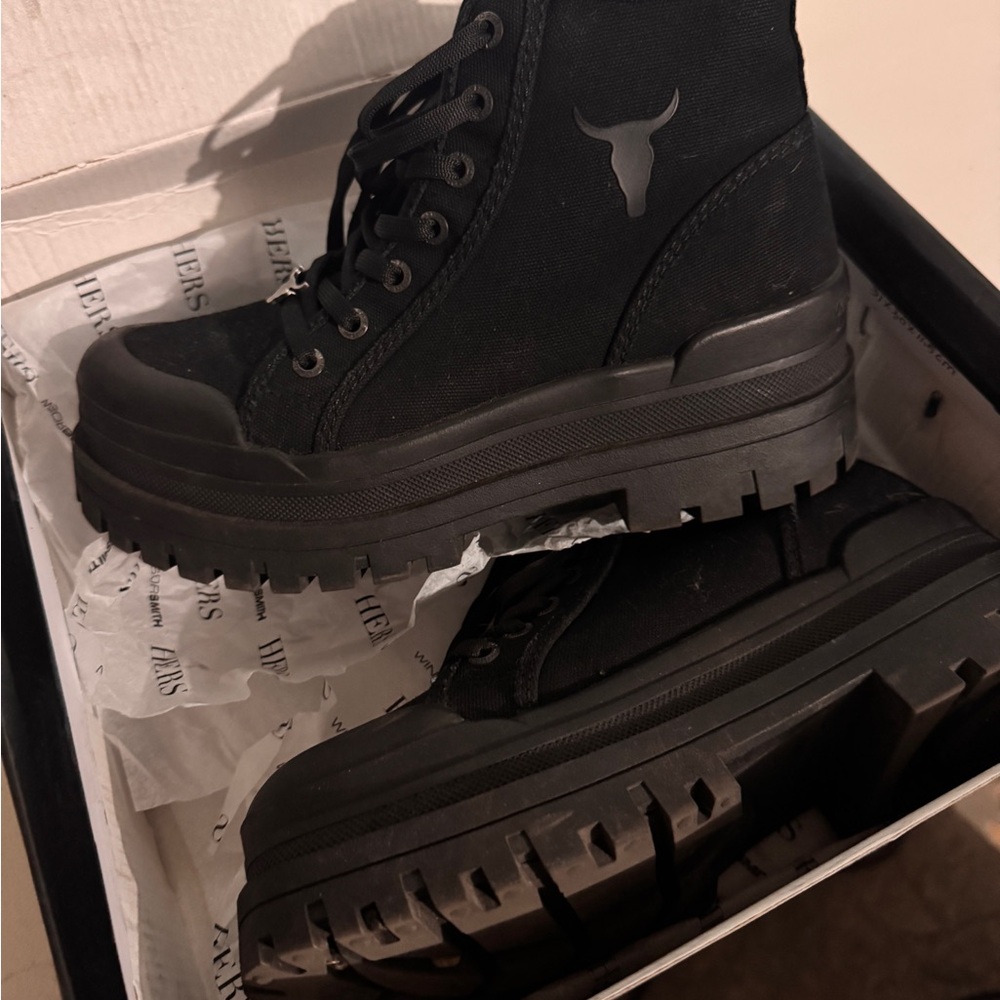 Windsor Smith Black Platform Boots